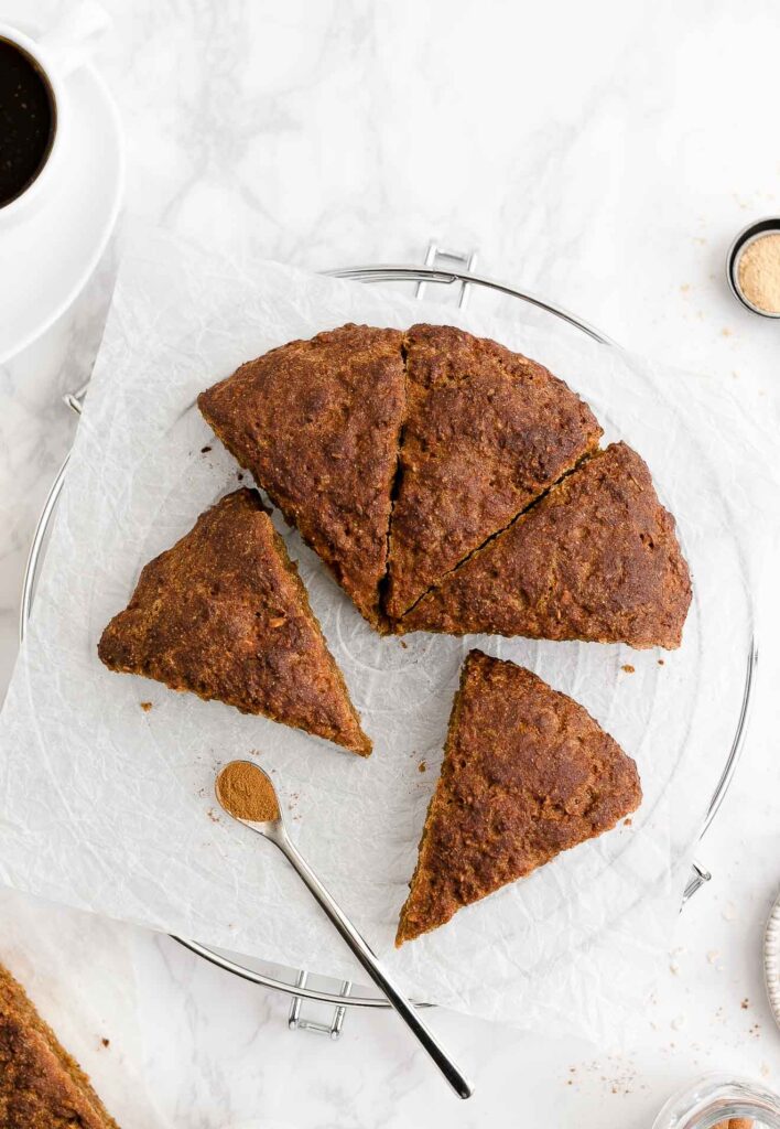Healthy Baking - Healthy Gingerbread Oatmeal Scones 2 gingerbread oatmeal scones 1