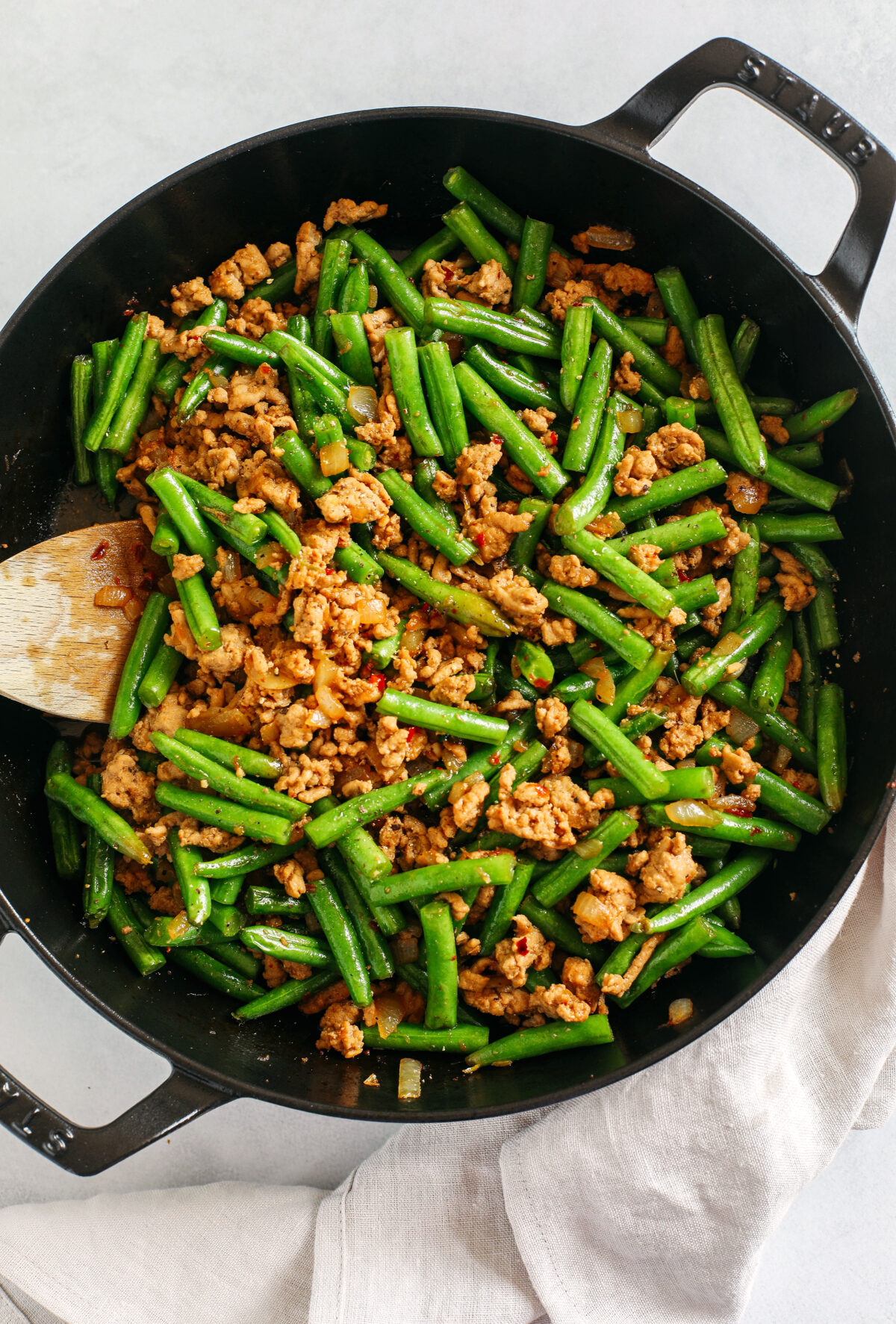 Asian Ground Turkey and Green Bean Stir Fry