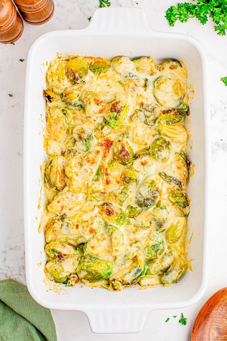 Brussels Sprouts Casserole (Easy Holiday Side Dish!)