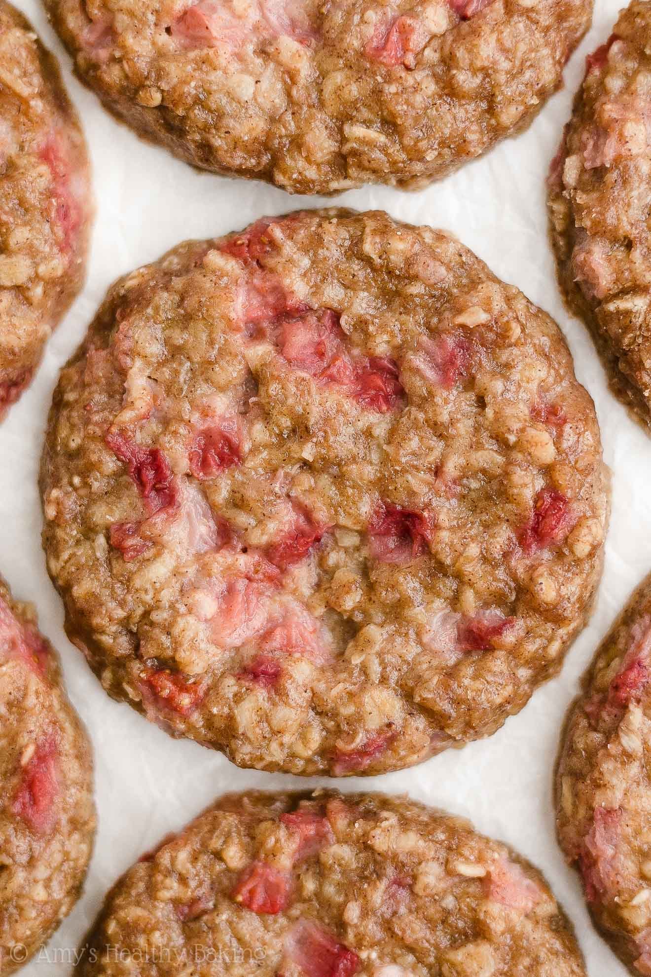 strawberry oatmeal breakfast cookies 2768